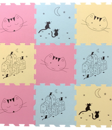 Podne puzzle Premijum klase bez delova "Mačke - Tačke"